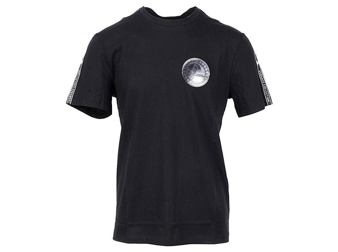 Versace T-shirt Black Cotton  ref.158401