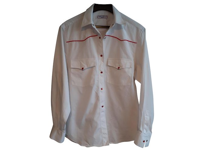 Autre Marque Camicia Alain Figaret Bianca in Cotone Bianco