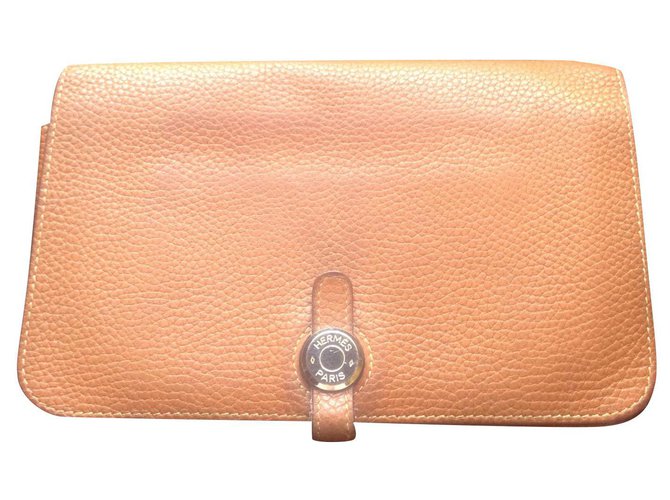 Hermès Vintage Dogon Wallet Hermes Brown Leather  ref.158444