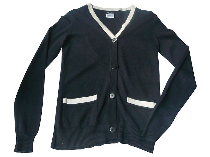 CHANEL UNIFORM TS Navy Cardigan Marineblau