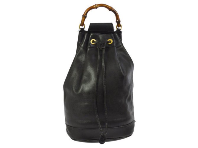 Gucci Backpacks Black Leather  ref.158490