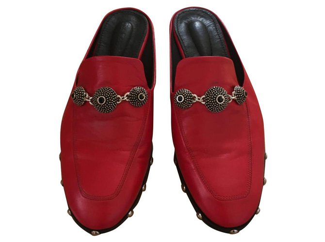 THE KOOPLES Mules Red Leather  ref.158534