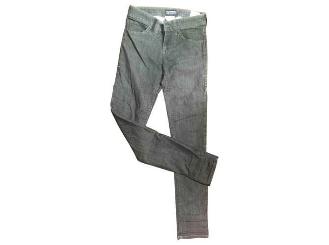 Slim jeans emporio armani Preto Cinza Cinza antracite Algodão  ref.158578