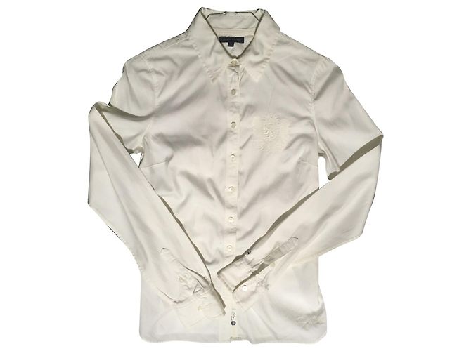 Camicia Tommy Hilfiger in cotone bianco Crudo Bianco sporco
