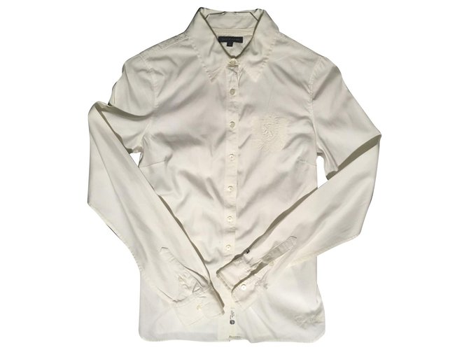 Camicia TOMMY HILFIGER Bianco Crudo Bianco sporco Cotone  ref.158587