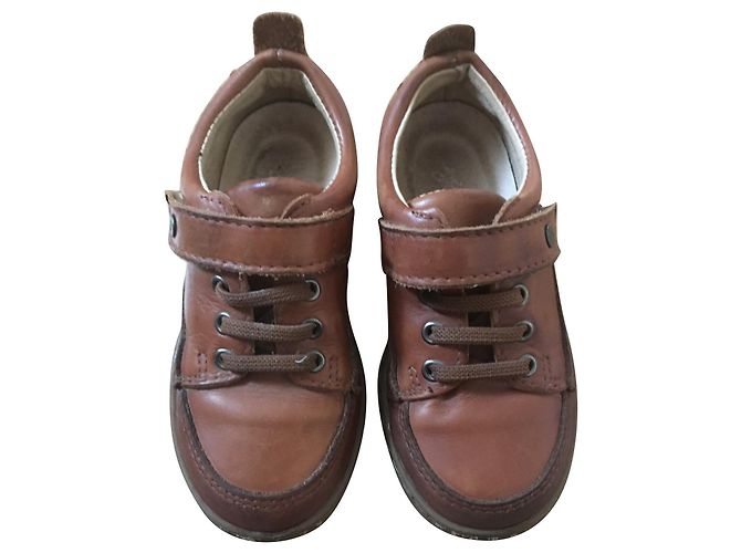 Bottines au scratch JACADI 26 Marron Marron clair Marron foncé