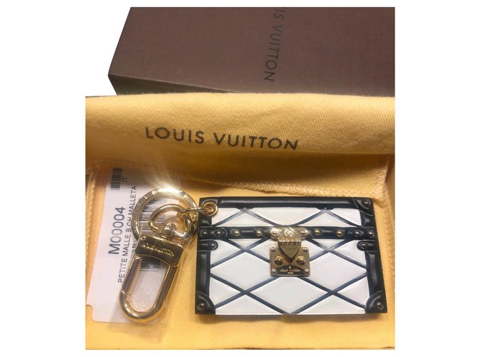 Louis Vuitton bolsa de jóias, porta-chaves Preto Prata Branco Dourado  ref.158614