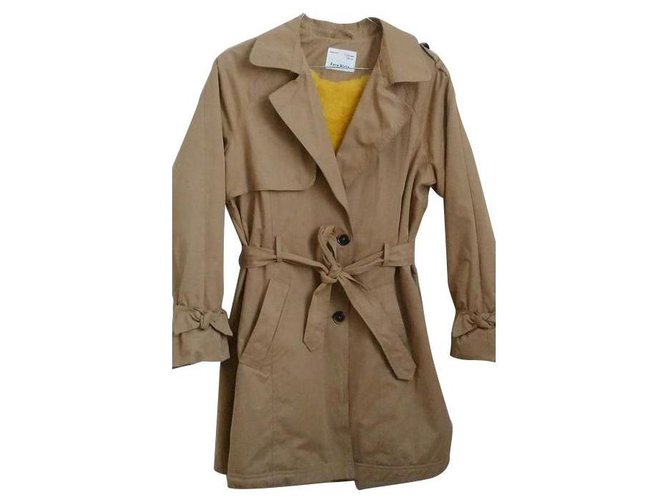 Zara Girl Coats outerwear Light brown Polyester  ref.158634