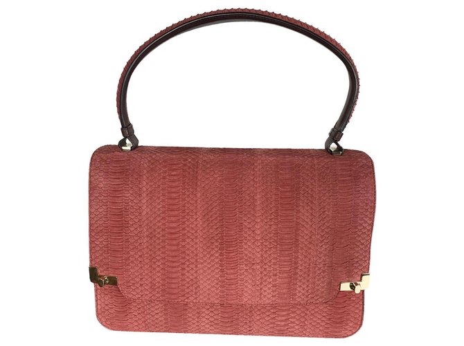 L from Lancel Pink Exotic leather  ref.158686