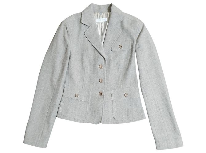 Blazer Strenesse Cinzento de Lã e Algodão Cinza
