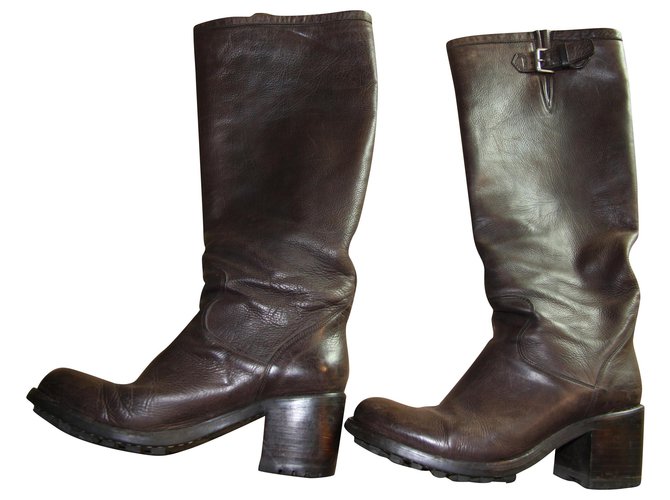 Free Lance boots Cuir Marron  ref.158728