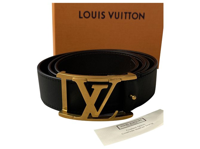 Louis Vuitton black bel Montana model Leather ref.158737 - Joli Closet