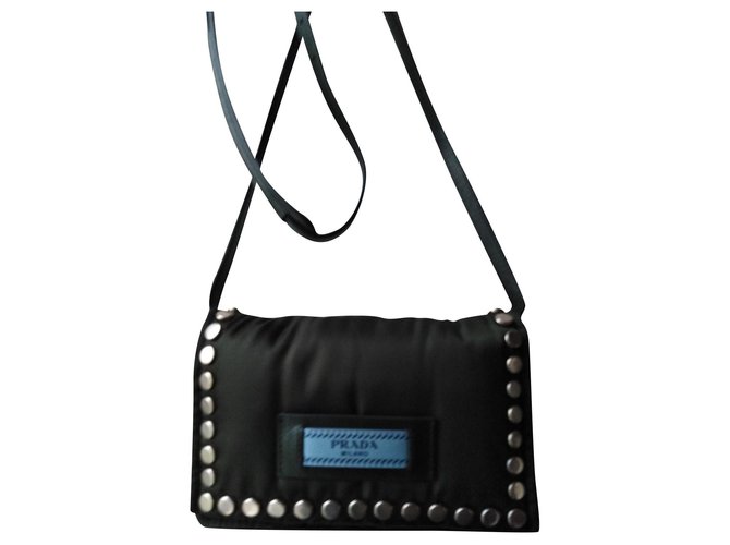 Prada Mini bag Handbags Nylon Khaki ref 