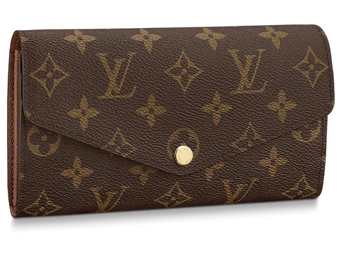 Louis Vuitton Sarah wallet new LV Brown Leather ref.158891 - Joli