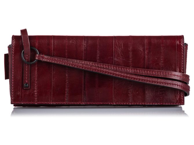 Gucci Red Leather Clutch Bag Dark red  ref.158999