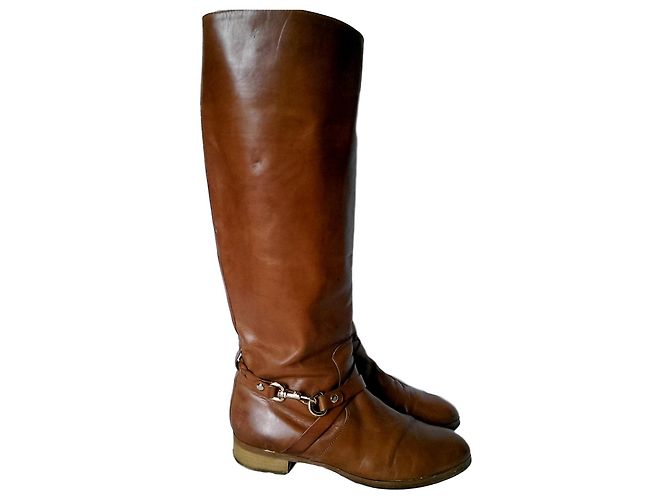 Botas de montar Mulberry en piel de camello