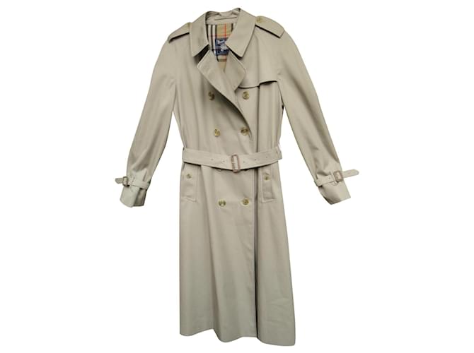 Vintage Burberry Damen Trenchcoat 44 perfekter Zustand Beige Baumwolle Polyester  ref.159092