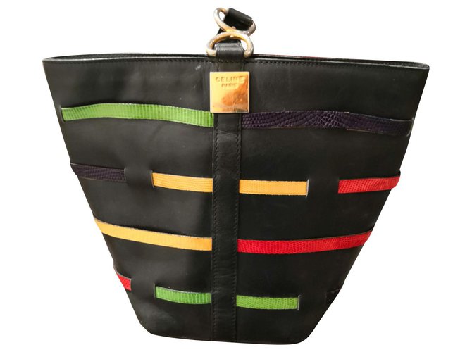 Beautiful vintage bag Céline Black Leather  ref.159131