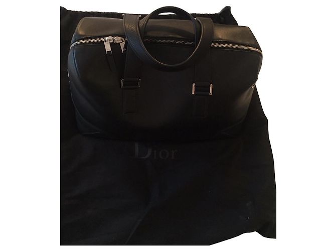 Borsa weekend Dior 48H in pelle nera Nero