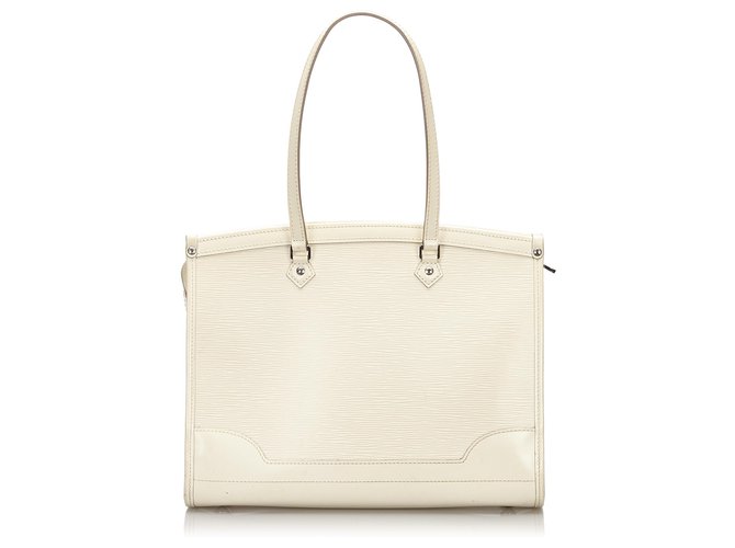 Louis Vuitton White EPI Leather Madeleine GM Bag