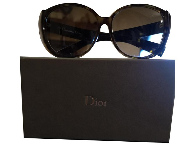 Christian Dior Oculos escuros Marrom Vidro  ref.159295