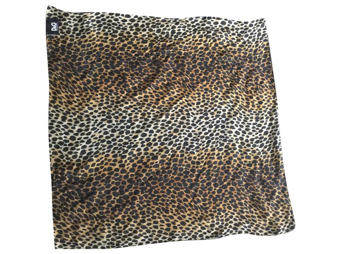 D&G Foulards de soie Imprimé léopard  ref.159313