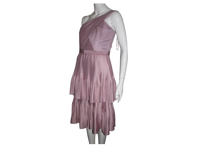 Hobbs Ein Schulter rosa Kleid Pink