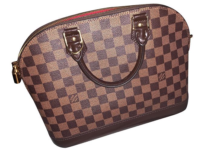 Alma Bolsa Louis Vuitton Marrom de tecido
