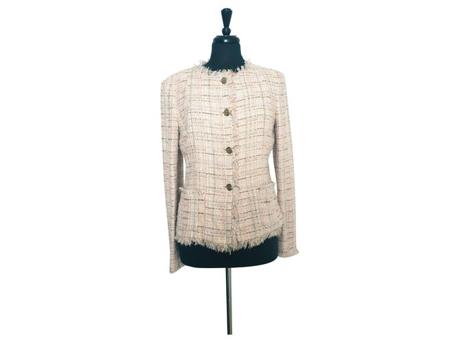 Chanel Kleider Mehrfarben Tweed  ref.159525