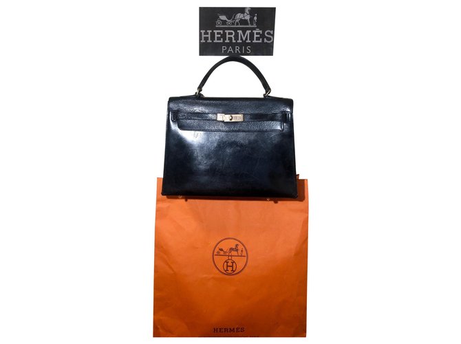 Hermès KELLY HERMES COLLECTION Cuir Noir  ref.159539