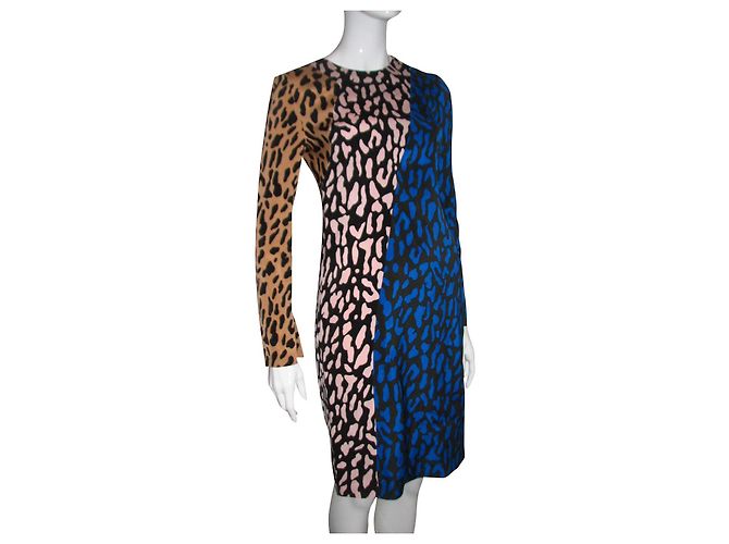 Vestido Diane Von Furstenberg Belmont Estampado Leopardo Multicolor Estampado de leopardo