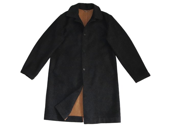 Dolce & Gabbana Men Coats Outerwear Grey Polyester Wool Viscose Acetate  ref.159563