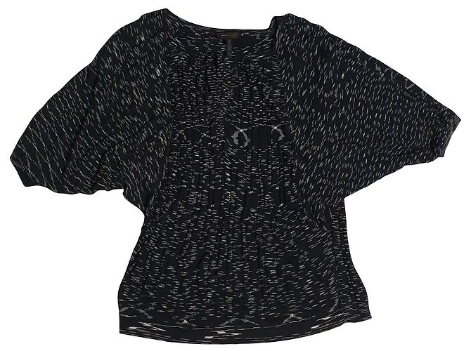 Blusa Bcbg Max Azria in seta e cotone nera Nero