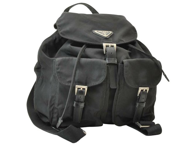 prada canvas backpack