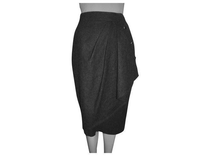 Max Mara Angora blend skirt Grey Wool  ref.159663