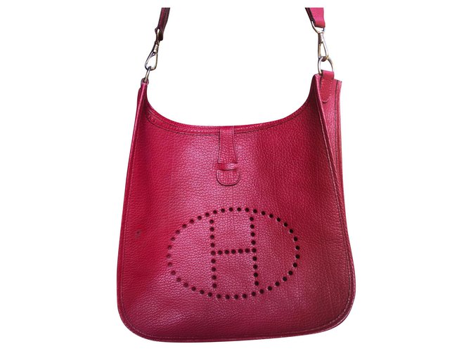 Hermès Evelyne Red Leather  ref.159725