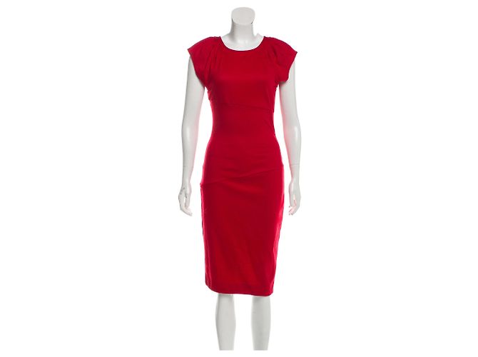 Diane Von Furstenberg Thane Wollkleid rot