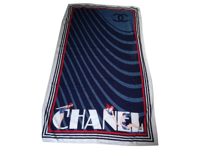 Chanel Costumi da bagno Blu navy Cotone  ref.159782