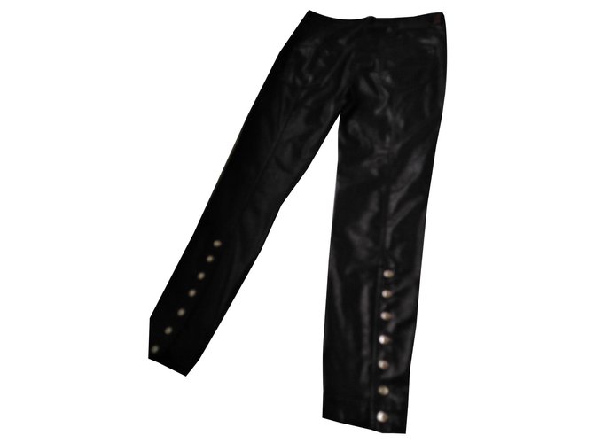 Louis Vuitton Pantalones Negro Algodón  ref.159822