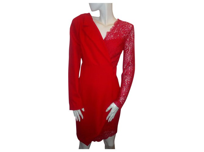 Pinko Red dress Polyamide  ref.159933