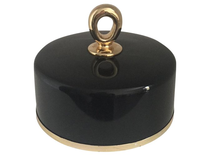Jewel box or empty pocket black and gold First Van cleef & Arpels Golden Plastic  ref.159958