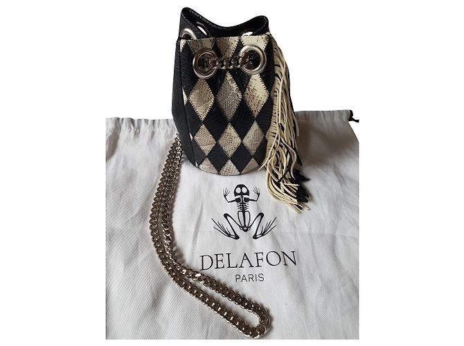 Delphine Delafon Handtaschen Schwarz Silber Grau