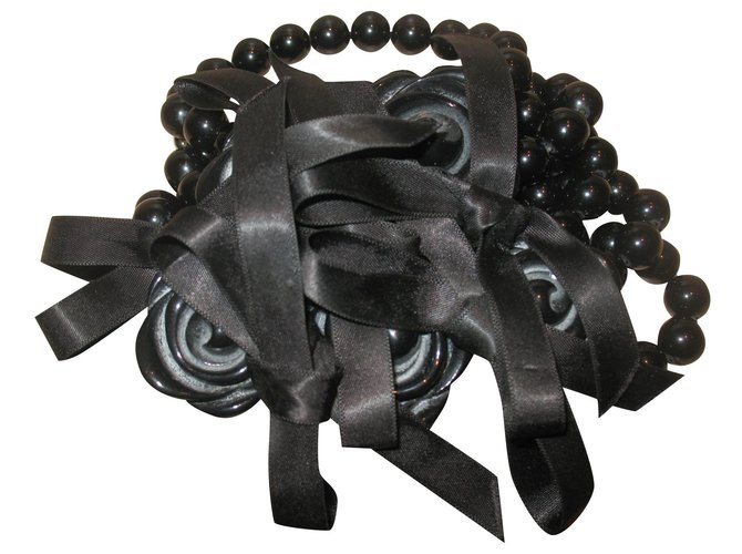 Autre Marque Dyrberg/Kern bracelet with black beads  ref.159984
