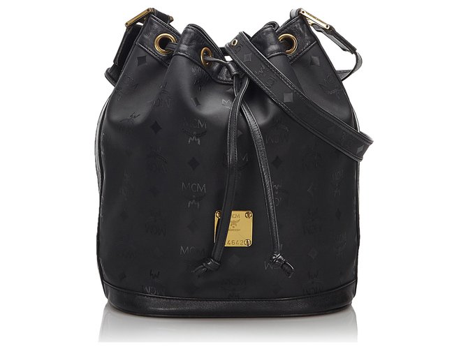 MCM, Bags, Mcm Visetos Leather Bag Blackbeige