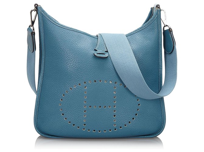 Hermès Hermes Blue Togo Evelyne 1 MM Leather  ref.160033