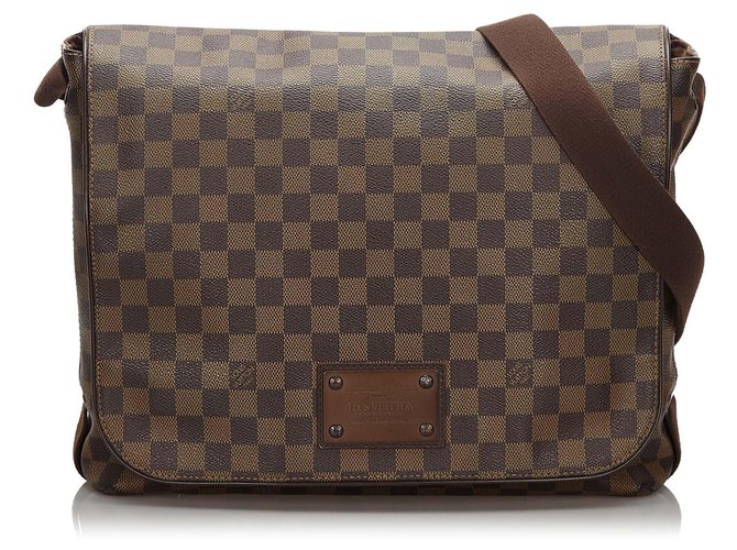 Louis Vuitton Brown Damier Ebene Brooklyn MM Cloth ref.934182