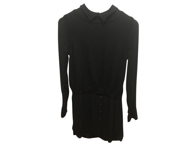 Mint Velvet Wool blend dress Black Viscose  ref.160119