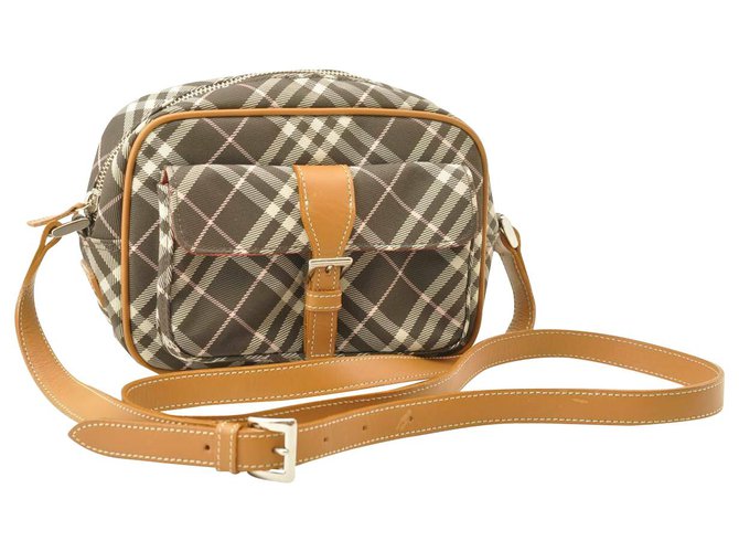 Burberry Nova Check Shoulder Bag Brown Cloth  ref.160139