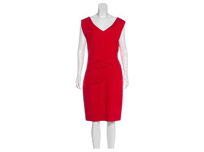 Diane Von Furstenberg DvF Bevin vestido en rojo Roja Elastano Nylon Rayo  ref.160155