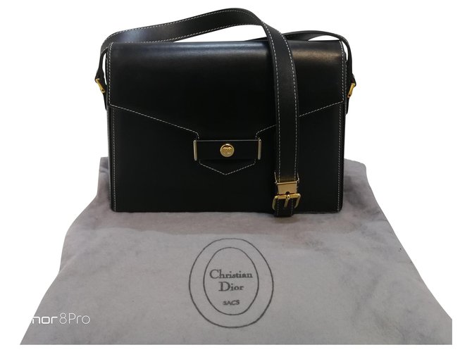 Christian Dior Handbags Black Leather  ref.160178